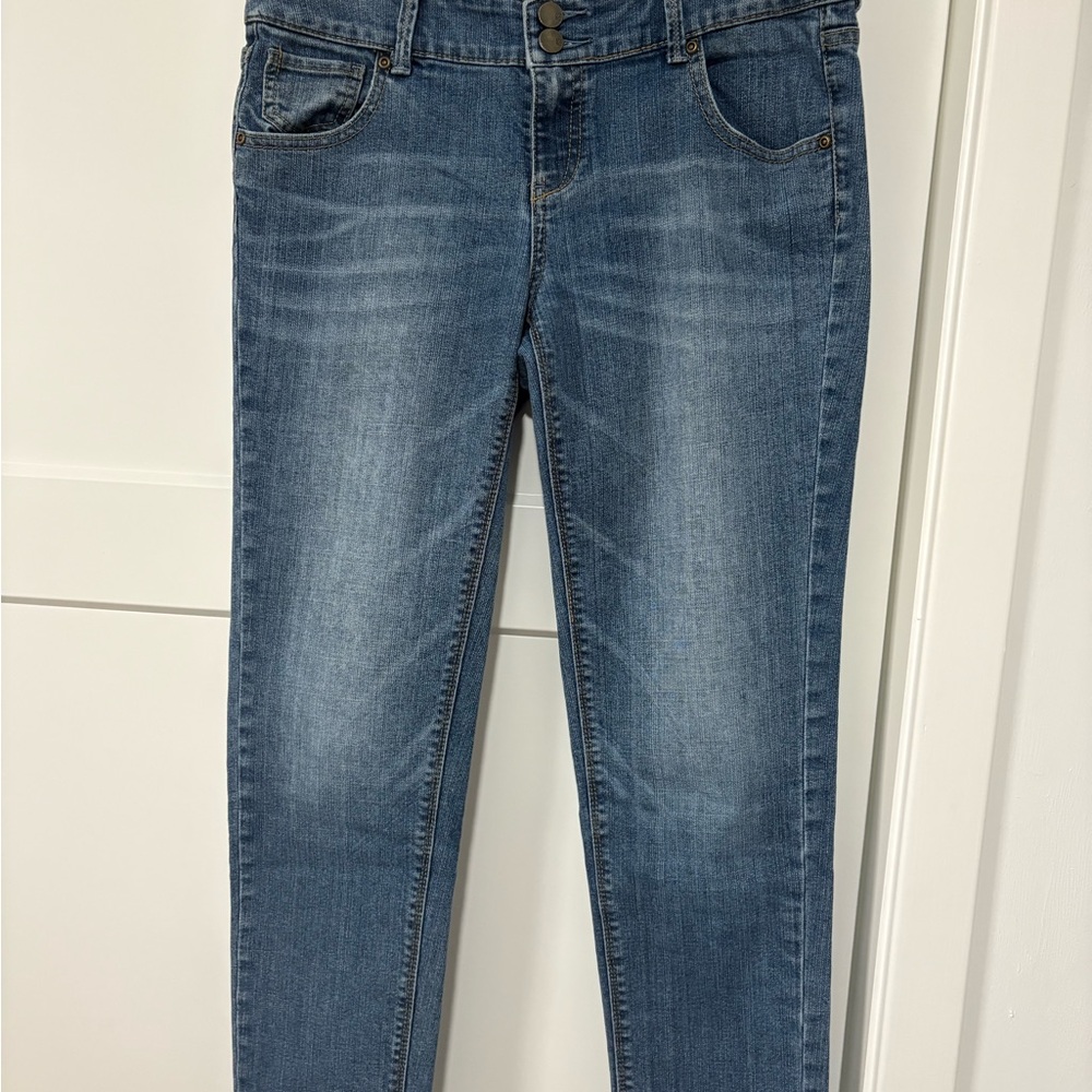 New York & Company Blue Skinny Jeans